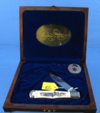 Folding Knife; Case Xx; Collectors Series; I1050ss; Richard Petty; Scrimshaw Of #4 Racing On Handle