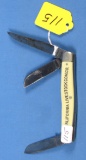 Pocket Knife; 3 Blade; Adv. California Livestock Com Co. Winchester