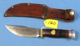 Hunting Knife W/sheath; Marbles; Exc. Cond.