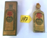 Glass Oil Bottle; Ecs Keen Kutter; Mint Label; K114; Clear; Full W/orig. Ecs Kk Box