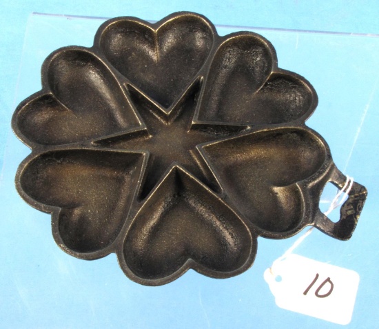 Heart & Star Candy Mold; Unmrkd.; 6 1/4in; Cast Iron