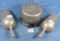 2 Large Wagner Scoops & 2 1/2in Qts. “erie”; Open Kettle (all Alum)