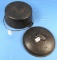 #9 Round Roaster; Wagner Ware W/drip Drop Baster Lid; 1269 W/patents & Marked Trivet