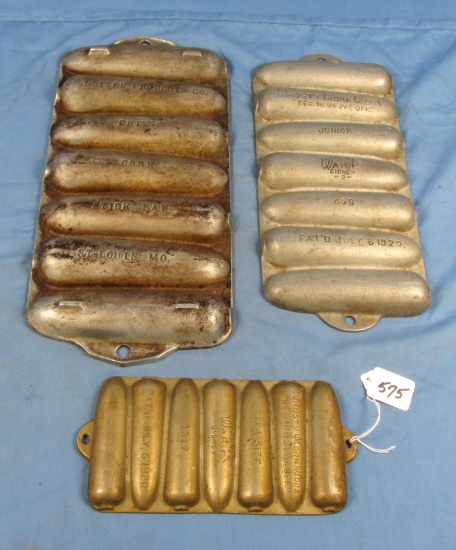 3 Aluminum Crispy Corn Stick Pan Pans : Leiter Products; St. Louis; Mo; (senior Size); Wagner; 458