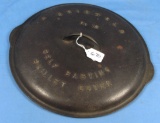 No. 12 Lid; Low Dome; Griswold Self Basting Skillet Cover; Raised Letters; Ll; Block Epu; Pn 472
