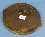 No. 8 Lid; High Dome; Griswold Self Basting Skillet Cover; Raised Letters; Ll; Block Epu; Pn 1098
