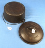 #8 Round Roaster; Wagner Ware W/drip Drop Roaster Lid; Raised Letters; 1268 W/patents