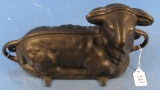 Lamb Cake Mold; No. 866; Griswold; Pn 922/921; Vent Holes In Back; Front Over Back
