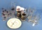 Box Lot (all Winchester) Pitcher & 6 Glasses; 4 Glass Mugs; 2 Stemmed Milk Glass Mugs (centennial);