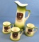 Porcelain Pitcher & 3 Mugs; (bavarian Tankard Style Set); Fine China W/dog Heads