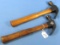 2 Curved Claw Hammers; Ecs Keen Kutter; Kn16; Great Logo; Orig. Hndl & Bf Goodrich