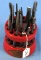 Assorted Drill Bits; Chisels; Punches; Winchester In Drill Bit Display; Shapleigh's Diamond Edge; R