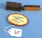 2 Winchester Store Printing Blocks & Whetstone In Oval Celluloid Case; (mckeel Impl Co. The Winches
