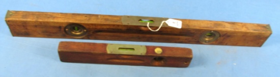 2 Wooden Levels; #9837-30" (brass Ends) & #9804-14"; Winchester