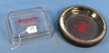 1 Lg. Round Ashtray; Winchester Western & Remington Guns-ammo Cutlery Glass; For Change?