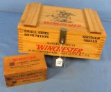 Wooden Lidded Box; Winchester Shotgun Shells; Horse & Rider; Modern; 14