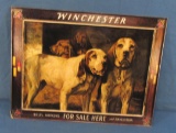 Winchester Display; Cardboard Standup Of The Winchester Bear Dogs Painting