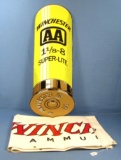 Lg. Die-cut Winchester Aa Shell & Very Lg. Vinyl Winchester Western Banner For Aa Shells; Approx. 8