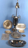 Winchester Trophy; 1933; (loving Cup); Metropolitan Section S.A.E. Made Into Lamp; 2 Other Plate Tr