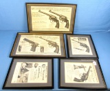 Lot: Colt Magazine Ads; Circa 1930's; Framed & Matted