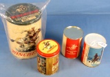 Lot: 2 Winc. Puzzle Cans; Unopened; Winchester Tin Unopened; (holds A 5' X 5' Fleece Throw); New No