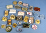 Approx. 28 Paperweights; Collectible Not Vintage (various Sizes; Age & Material)