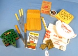 Box Lot Of Misc. Keen Kutter ( Green Kk Logo Drill Bit Holder; Yellow Kk Drill Bit Holder; Brass Lo