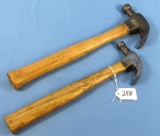 2 Curved Claw Hammers; Winchester