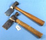 2 Lathing Hatchets Both W/checkered Faces & Orig. Hndl.; (1-5350); Winchester