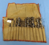 Set Of Drill Bits In Canvas Roll(orig. W/tag); Winchester