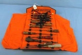 Screwdriver Roll; Winchester; Bright Orange & Black; Full Of Winchester Screwdrivers; Wood Hndl; Br