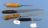 Paring Knife & Butcher Knife (the Winchester Store Souvenir September Special); Ice Pick; Wood Hndl