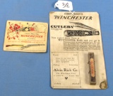 2 Give Aways: The Winchester Clown W/card Little Rifle & Stick Knife Sharpener; Alvin Rich Co. On C