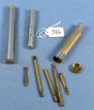 Lot: Gun Cleaning Kit In Metal Cylinder; Multi-tool Kit In Metal Cylinder & The Perfect Pocket Oile