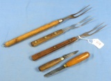 3 Meat Forks & 2 Paring Knives; Winchester