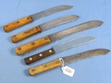 5 Butcher Knives; Winchester