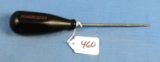 Ice Pick; Wr-15; Black Wood Hex Hndl.; Red Lettering; Winchester