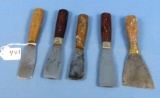 5 Putty Knives; Assorted; Winchester