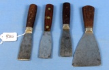 4 Putty Knives; Assorted; Winchester