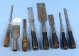 7 Assorted Chisels (+ 1 W/o Hndl.); Winchester