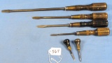 4 Mechanics Special Screwdrivers: 7124;7217;7125;7123 & 2- Pocket Screwdrivers 7160 Winchester