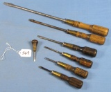 6 Regular Pattern Screwdrivers: 7107; 7103; (1)7101; 7102;7105 & Pocket 7160 Winchester