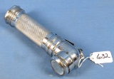 Industrial 2 Cell Flashlight; Rare Item; Bent Head; Patents On Head-1920; 1925; W/belt Clip; Winche