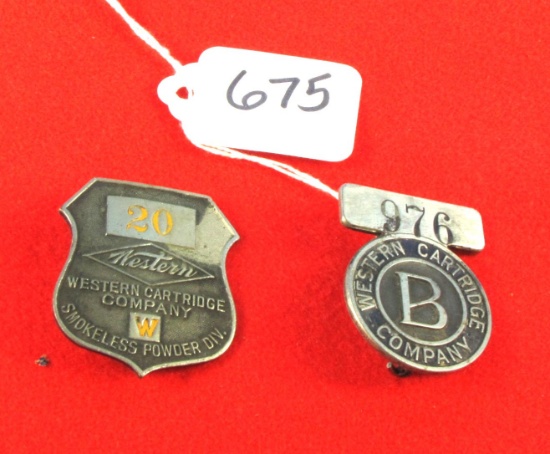 Metal Badges: Western Cartridge; Both Different