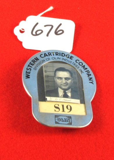 Western Cartridge Photo Badge; Olin Industries