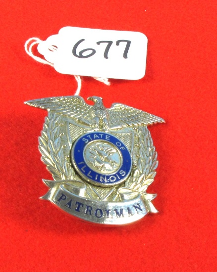Patrolman Badge; State Of Illinois