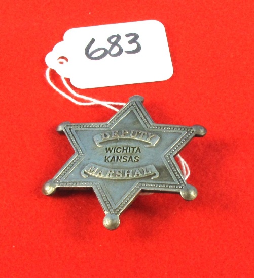Deputy Marshall Wichita Kansas Badge (6 Pt. Star)