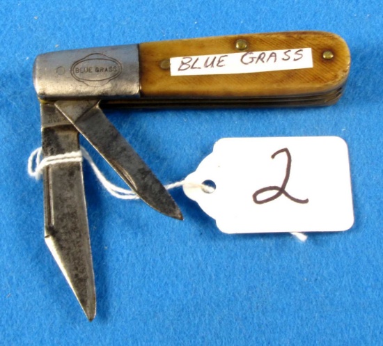Pocket Knife; 2 Blade; Belknap Blue Grass