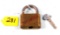 Winchester Brass Padlock (arnall #3) Nice Lock; W/key-not Orig. One