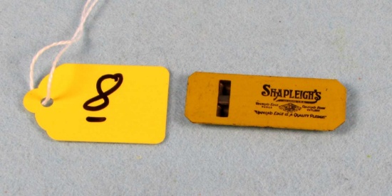 Shapleigh Whistle; De; Metal; Yellow
